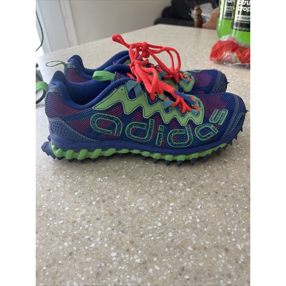 EUC Y2K Adidas Vigor TR Blue Green Orange Sneakers Outdoor Trail Runners Size 6 - Picture 7 of 13